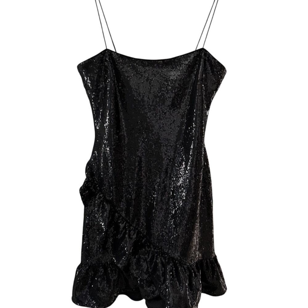 Likely Lilia Allover‎ Sequin Mini Dress Black Size 10 - Picture 5 of 11